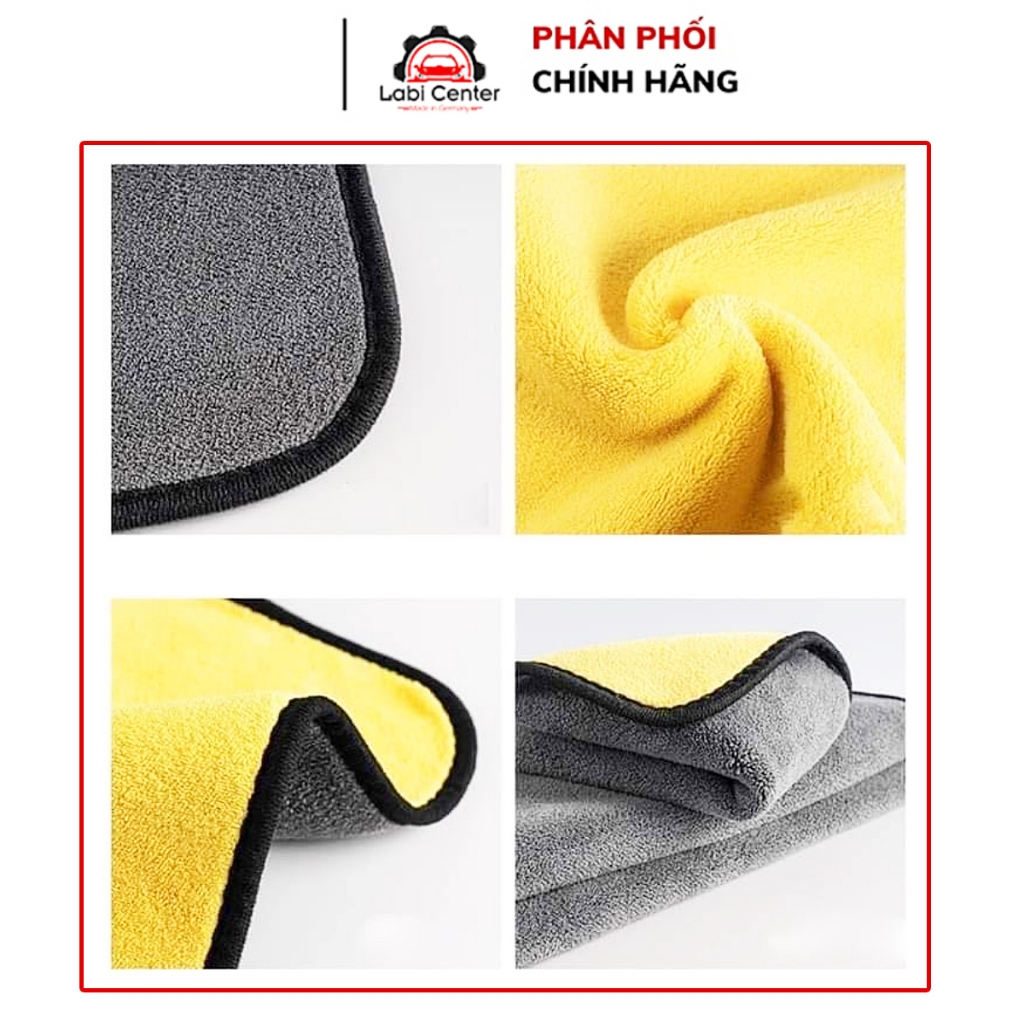 Khăn Lau Xe 2 Mặt Microfiber 30cm x 30 cm mềm mịn, Lau xe hơi, Lau ô tô Không Gây Xước Dăm, Lau Sạch