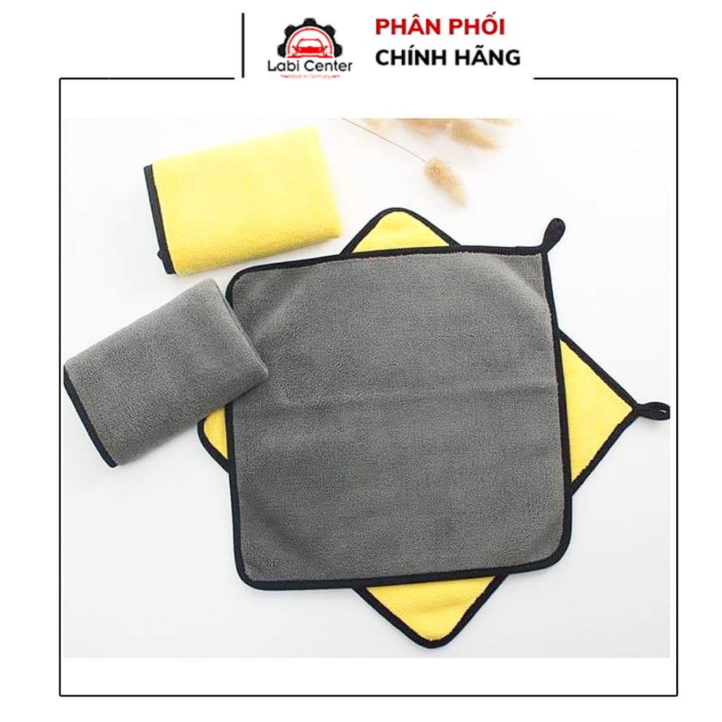 Khăn Lau Xe 2 Mặt Microfiber 30cm x 30 cm mềm mịn, Lau xe hơi, Lau ô tô Không Gây Xước Dăm, Lau Sạch
