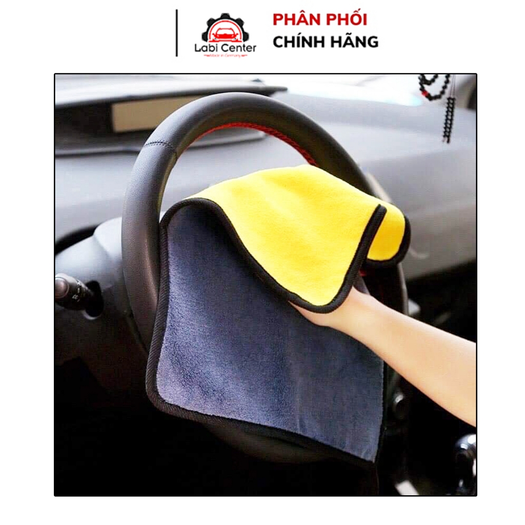 Khăn Lau Xe 2 Mặt Microfiber 30cm x 30 cm mềm mịn, Lau xe hơi, Lau ô tô Không Gây Xước Dăm, Lau Sạch