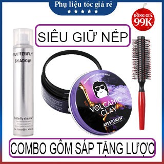 Sáp vuốt tóc nam cao cấp CLAY bóng mượt VCN keo vuốt tóc nam