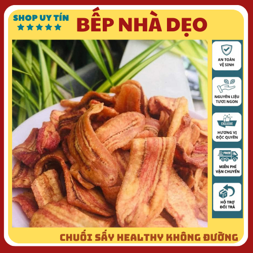 Chuối Sấy Healthy Không Đường 500gr giòn giòn phù hợp cho người ăn kiêng
