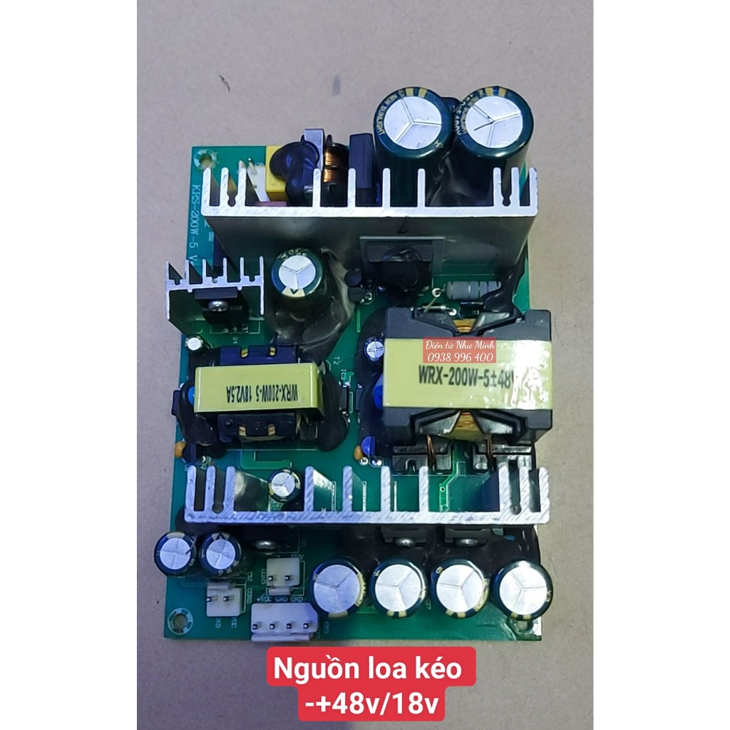 Mạch nguồn xung dùng cho mạch loa kéo +-48V thay thế mạch hư cũ, hoặc dùng lên loa