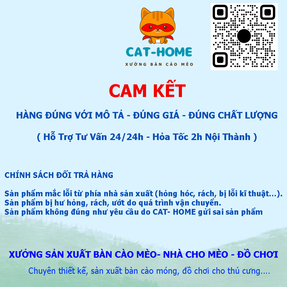 Nhà cho mèo, giường ngủ cho mèo, nhà mèo 2 tầng kết hợp bàn cào móng cho mèo