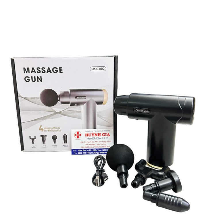 MÁY MASSAGE GUN OSK- 802  BẢO HÀNH 6 THÁNG