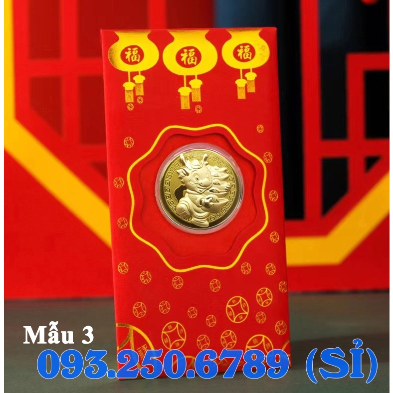 Bao lì xì hình con Rồng 2024 Giáp Thìn may mắn thu hút tài lộc