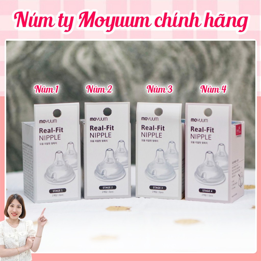 Núm ty bình Moyuum Hàn Quốc chính hãng 1/2/3/4