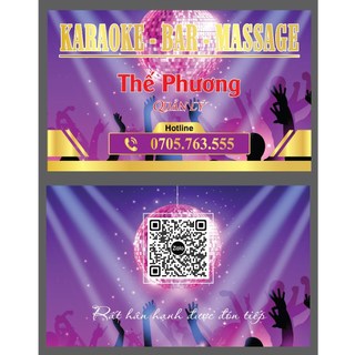 In Card Visit Quán Karaoke Theo Yêu Cầu