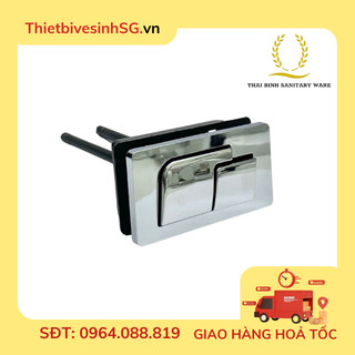Nút nhấn xả bồn cầu hình chữ nhật loại tốt, nút nhấn bồn cầu loại 2 ti nhấn, phụ kiện bồn cầu