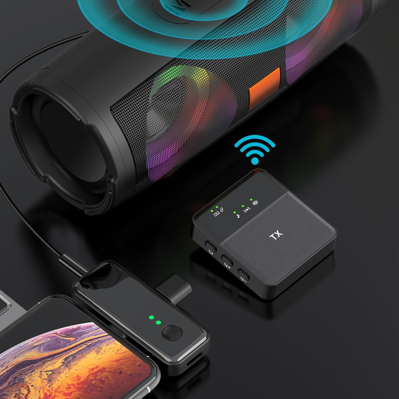 Micro thu âm Lavalier SX31 3in1 2 Mic  cài áo không dây chất lượng cao, quay video, livestream, bán hàng