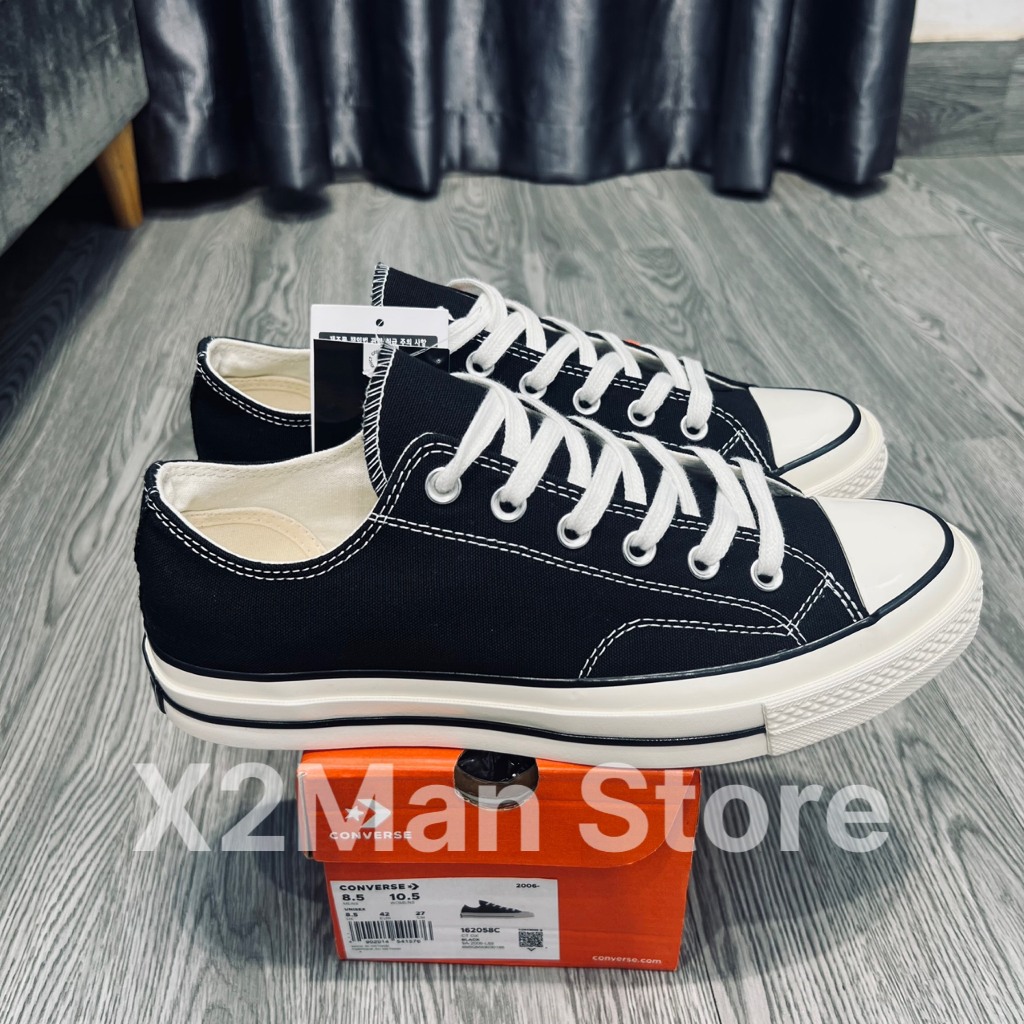 [X2Man]Giày Học Sinh Converse Đen Thấp Cổ - Bản Cao Cấp