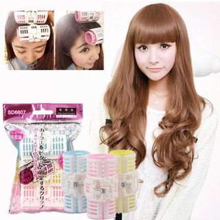 Set 3 lô cuốn tóc nhựa kẹp gài màu pastel xinh xắn (2 size lớn nhỏ tuỳ chọn)