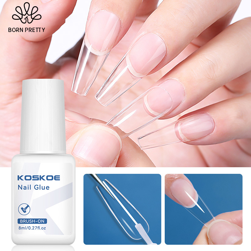 BORN PRETTY Keo Dán Móng Giả 8ml Nhanh Khô Keo Dán Móng Đính Đá Siêu Chắc Keo Đính Đá
