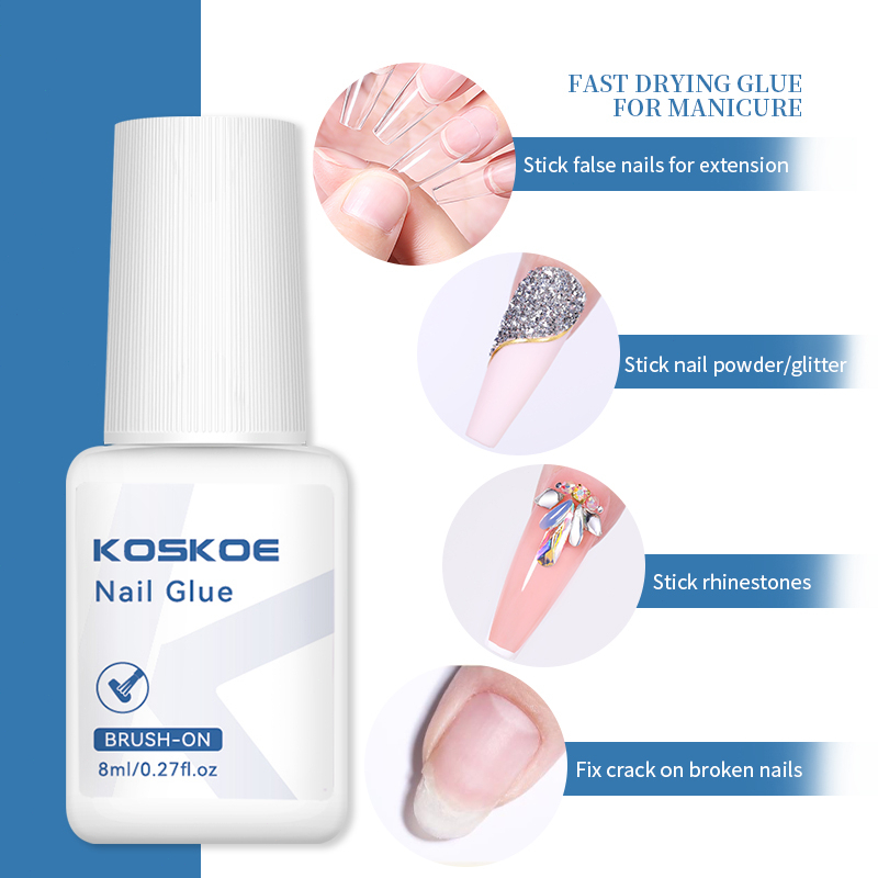 BORN PRETTY Keo Dán Móng Giả 8ml Nhanh Khô Keo Dán Móng Đính Đá Siêu Chắc Keo Đính Đá