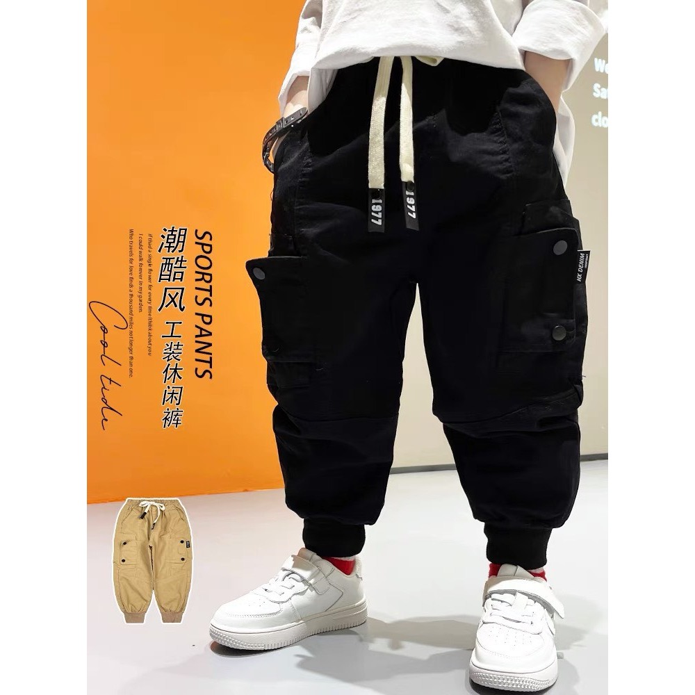 Quần kaki túi hộp S bo gấu sành điệu cho bé trai, bé gái - QKTHS