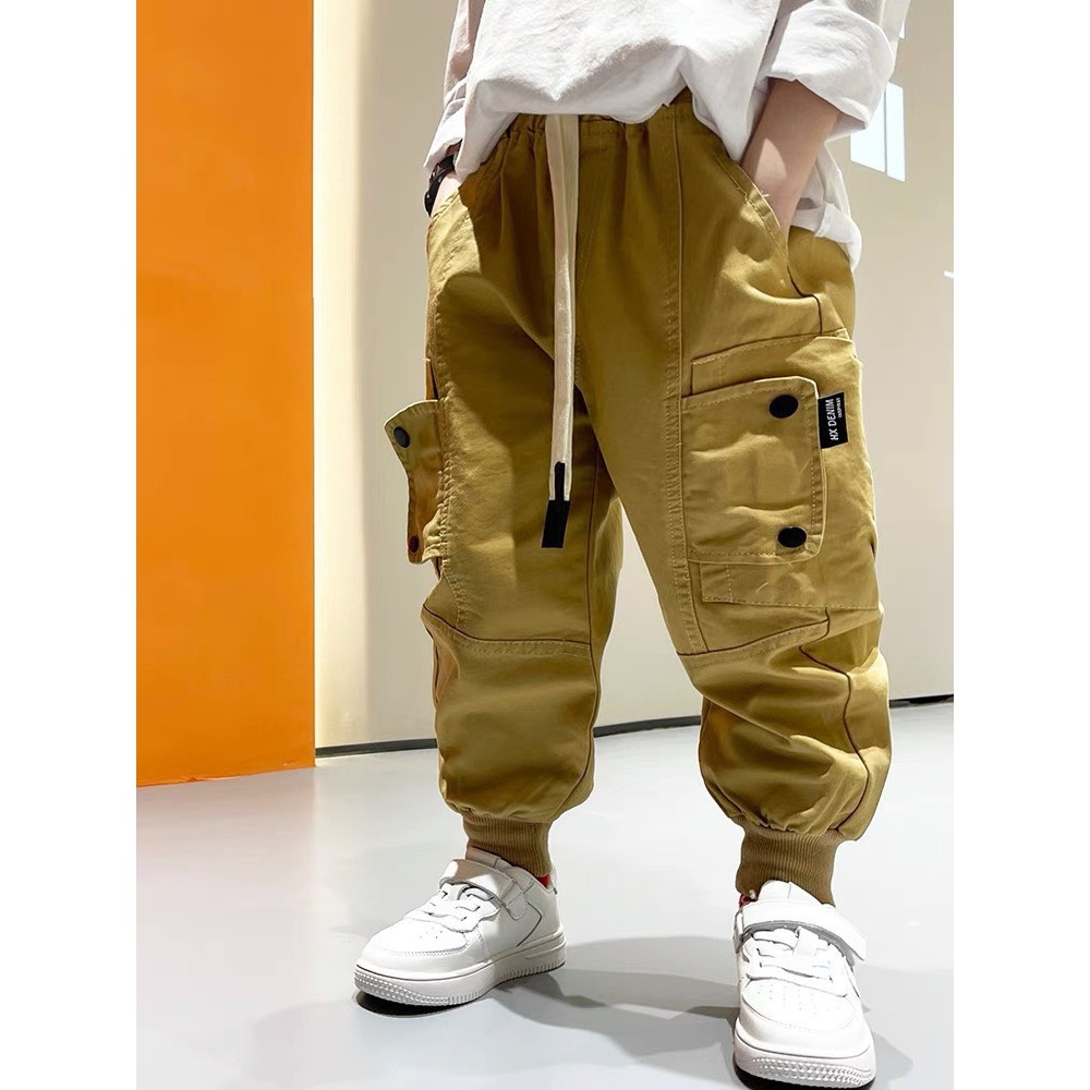 Quần kaki túi hộp S bo gấu sành điệu cho bé trai, bé gái - QKTHS