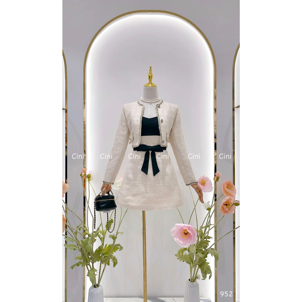 Set dạ nơ ngực đen