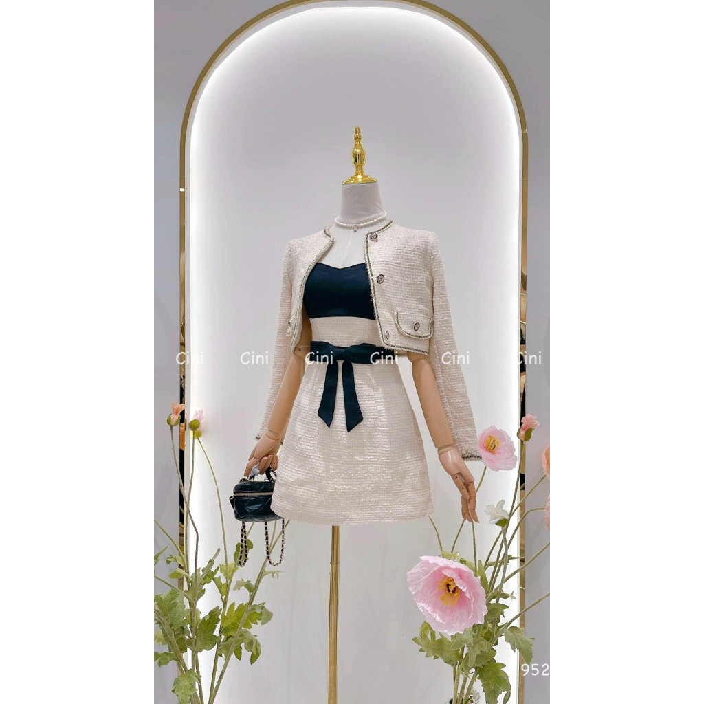 Set dạ nơ ngực đen