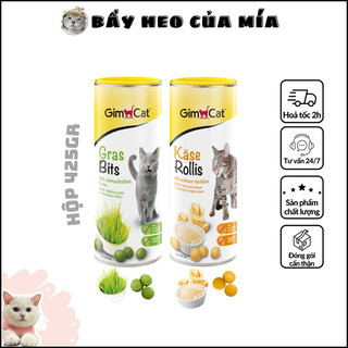 Snack cho mèo - Phô mai viên & Cỏ viên Gimcat nhập Đức hộp 800 viên, gói 200 viên