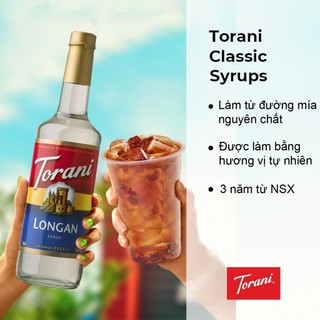 Siro Hương Vị Nhãn Torani Longan Syrup 750ml - Hương Trái Cây Nhiệt Đới Thơm Ngon Cho Mọi Thức Uống