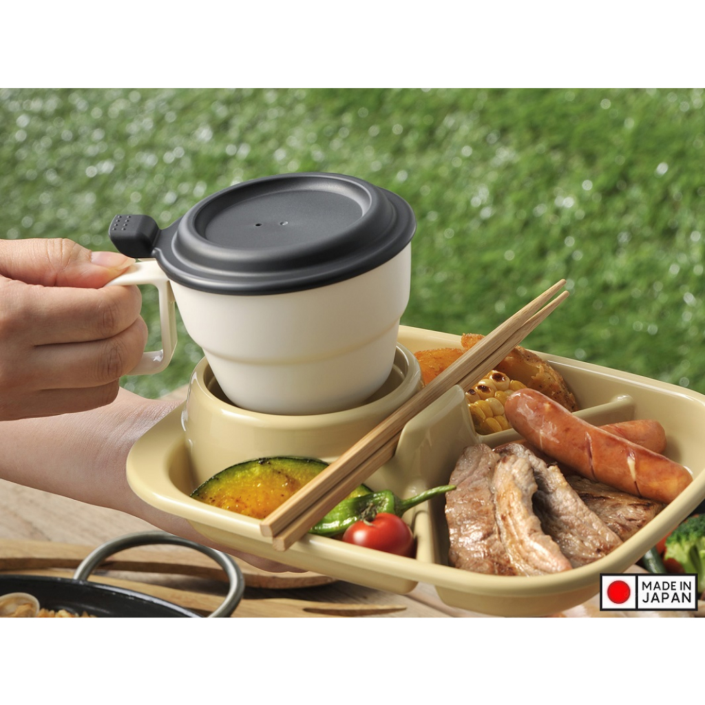 Cốc có nắp Inomata Flap Soup Cup 300ml - Hàng nội địa Nhật Bản | Made in Japan