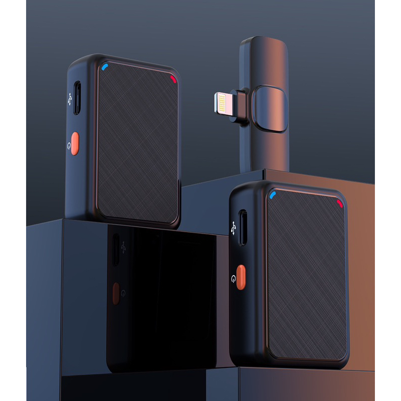 Micro thu âm Lavalier K65 2 trong 1  cài áo không dây chất lượng cao, quay video, livestream, bán hàng