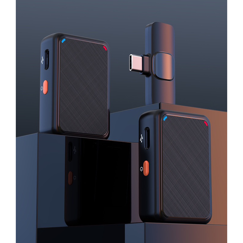 Micro thu âm Lavalier K65 2 trong 1  cài áo không dây chất lượng cao, quay video, livestream, bán hàng