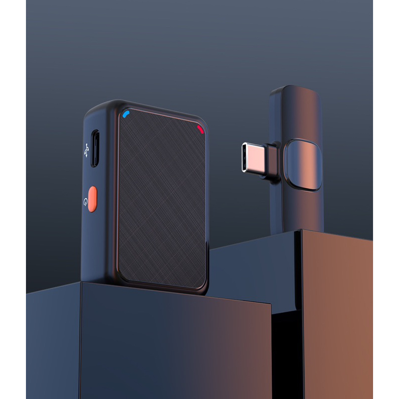 Micro thu âm Lavalier K65 2 trong 1  cài áo không dây chất lượng cao, quay video, livestream, bán hàng