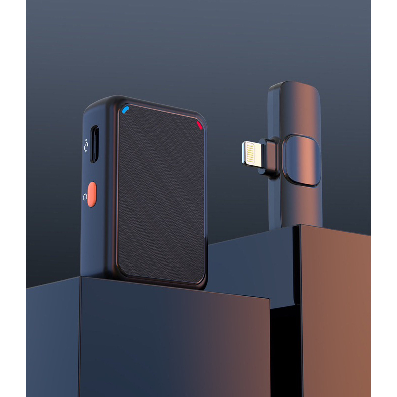 Micro thu âm Lavalier K65 2 trong 1  cài áo không dây chất lượng cao, quay video, livestream, bán hàng