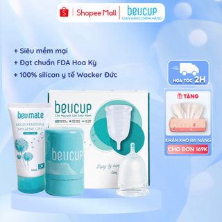 Cốc nguyệt san BeUcup siêu mềm hàng cao cấp dung tích 40ml cho phụ nữ sau sinh đạt chuẩn