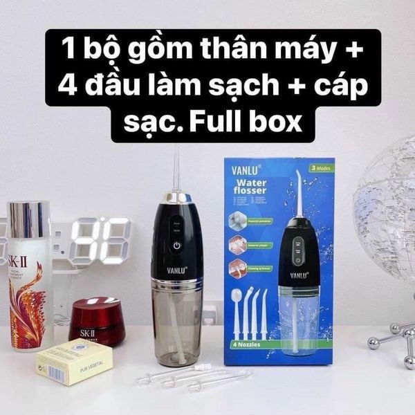 Máy Tăm Nước Cầm Tay Cao Cấp Chính Hãng Tặng Kèm 4 Vòi Phun, Bảo Hành 12 Tháng