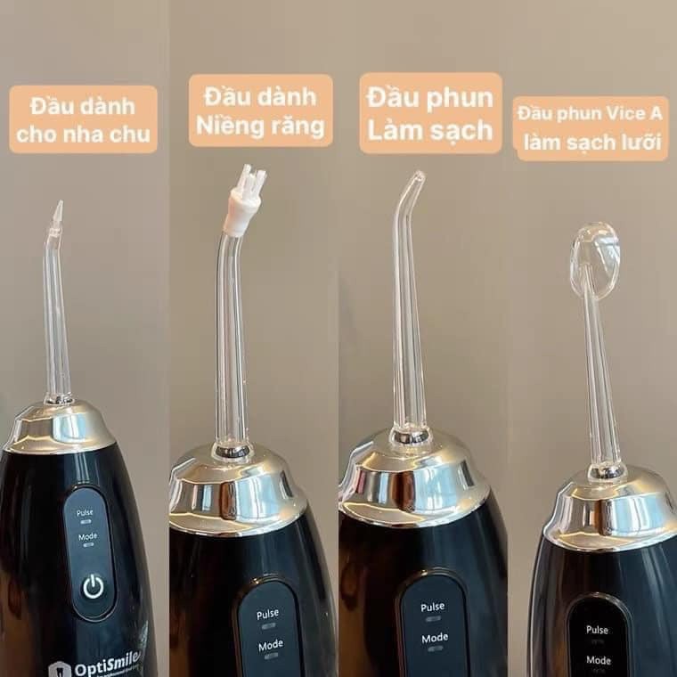 Máy Tăm Nước Cầm Tay Cao Cấp Chính Hãng Tặng Kèm 4 Vòi Phun, Bảo Hành 12 Tháng