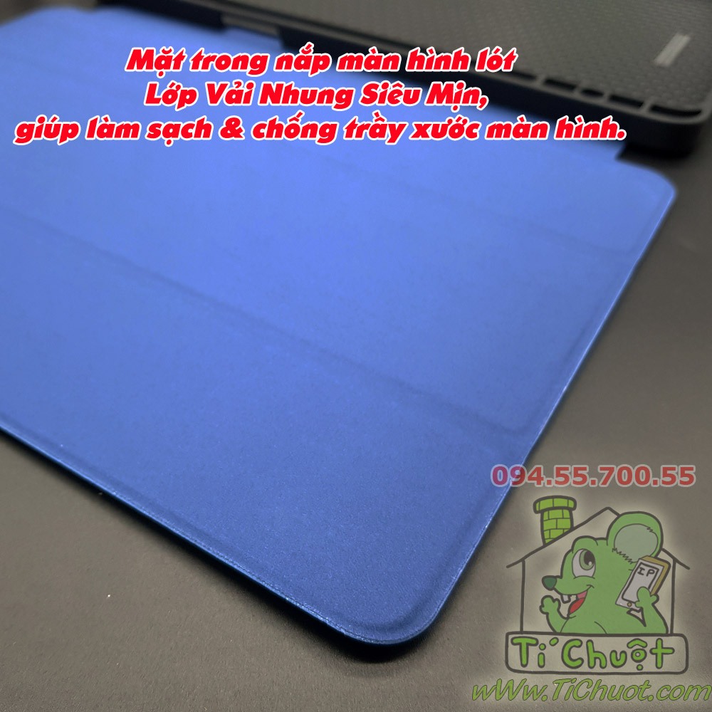 Bao Da Samsung Tab S9 PLUS/ S9 FE PLUS 12.4" X616B X816B DOMO Series Lưng Dẻo Vải Jean Khay Bút