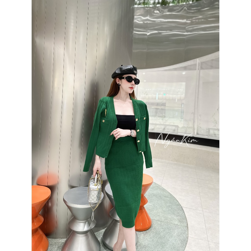 Set Áo + Váy Y. Co Dãn 4 Chiều Freesize dưới 65kg