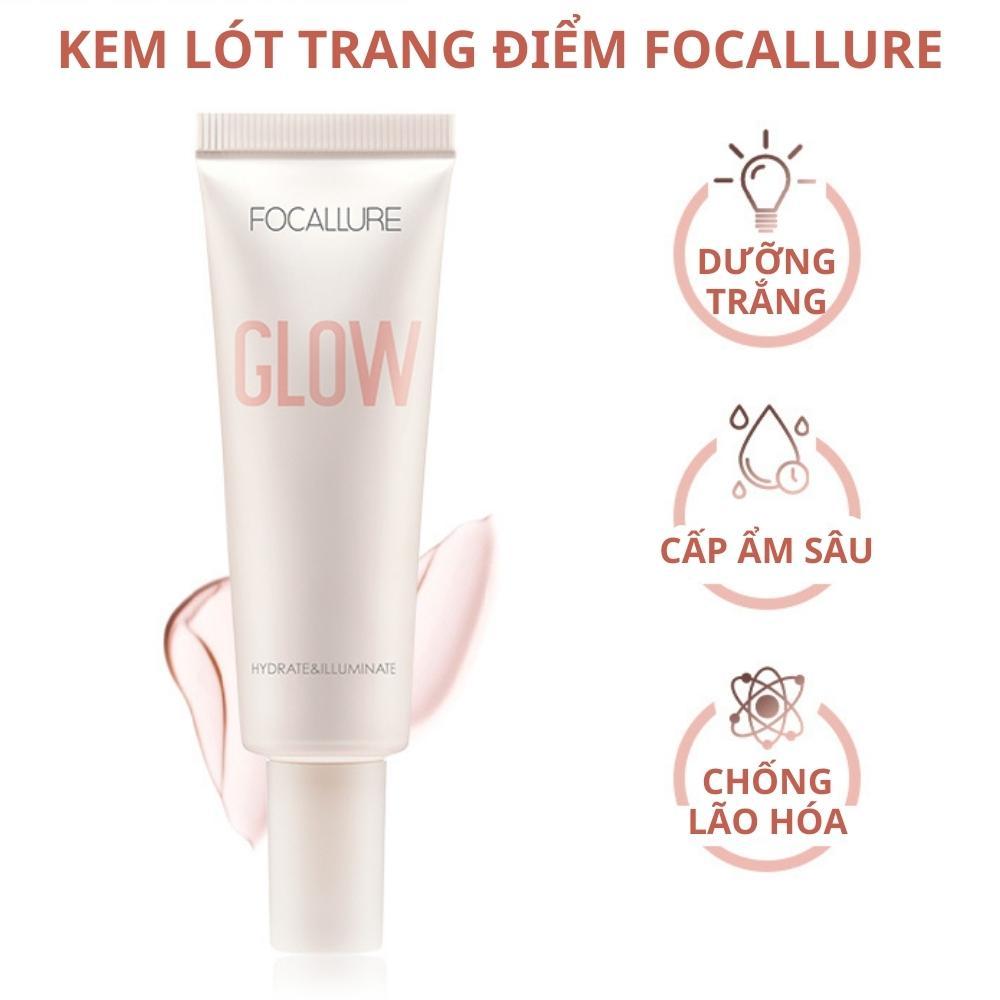 Kem Lót Trang Điểm Focallure Glowmax Hydrating Primer Nâng Tone, Che Lỗ Chân Lông, Làm Mềm Mịn Da FA138-02 25g