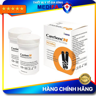 Hộp 50 Que Thử Đường Huyết CareSens N Lọ/Vỉ Sử Dụng Ít Mẫu Máu, Không Cần Chip Code