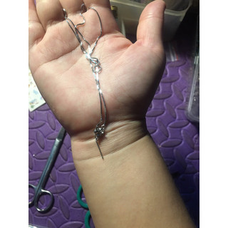 Dây chuyền bạc ý xỏ hạt đá lu thống