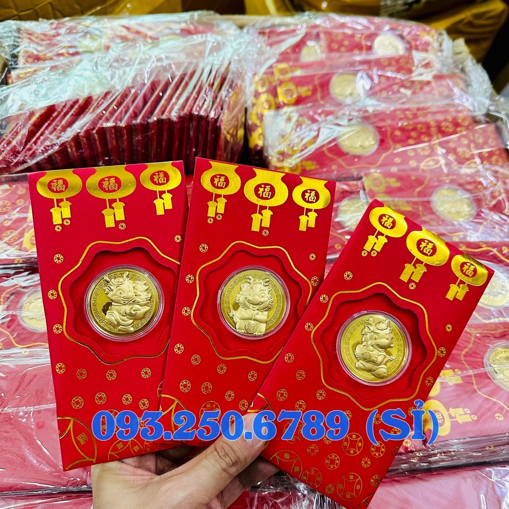 Bao Lì Xì Con Rồng Vàng May Mắn Rước Tài Lộc Tết Giáp Thìn - Quà Tặng Cho Bạn Bè Và Người Thân Dịp Năm Mới