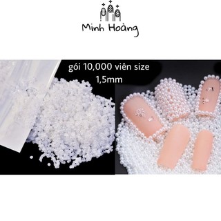 Ngọc trai nửa size mini gói 10000 hạt trang trí móng tay