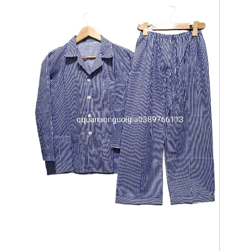 Bộ pijama Nam, bộ đồ ngủ ông già, quần áo ngủ nam