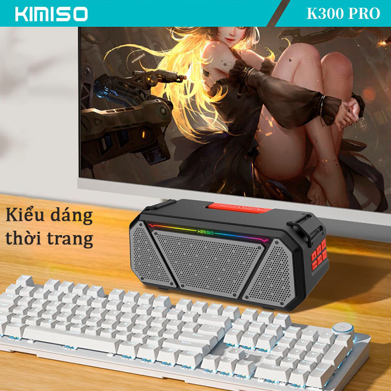 Loa bluetooth karaoke Kimiso K300 kèm 1 micro xách tay công xuất 20W âm thanh trầm ấm bass căng TECHBON.STORE | BigBuy360 - bigbuy360.vn