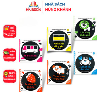 Sách - Combo 6 quyển Ehon kích thích thị giác - Dành cho bé 0-6 tuổi-Song Ngữ Việt Anh-Sách có file nghe-1 quyển-V TA 06