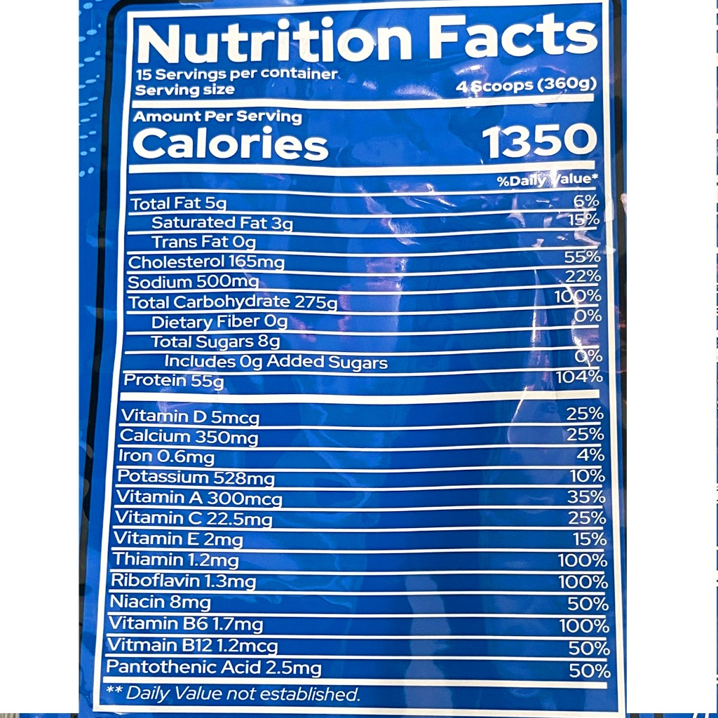 Sữa tăng cân tăng cơ cao cấp Raze Mass Gainer hương Chocolate bịch lớn 5.4kg - Phân phối chính hãng