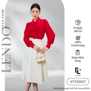 Áo Sơ Mi Cơ Bản Cổ Nơ LENDO AT230637