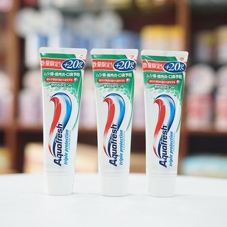 Kem Đánh Răng Aquafresh Triple Protection 140g Nhât Bản Tặng Thêm 20g