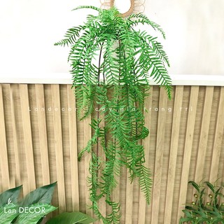 Giỏ cây treo tường - Cây dương xỉ giả trang trí nhà decor nội thất tạo không gian xanh mát cho văn phòng, cửa hàng