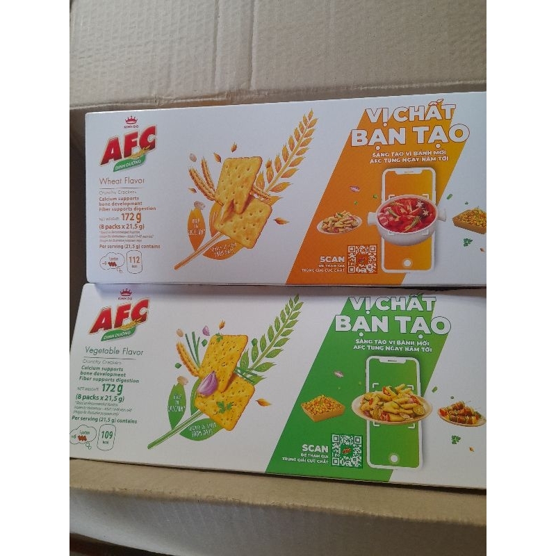 Bánh quy dinh dưỡng AFC vị rau, vị lúa mì  172g
