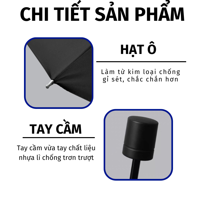 Dù Gấp Gọn Mino Cầm Tay Tiện Lợi Chống Thấm UV Tốt Nan Thép Chắc Chắn Không Gỉ