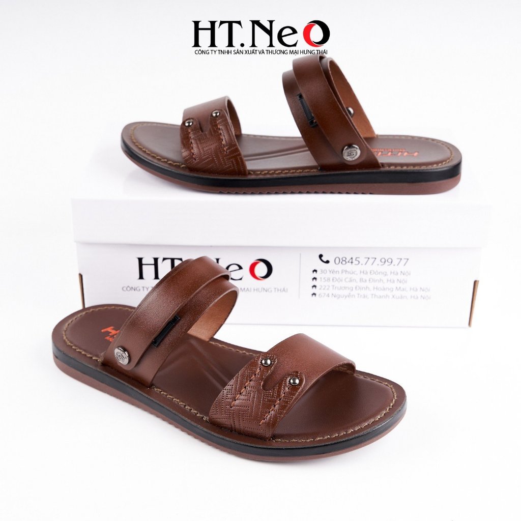 Sandal nam HT.NEO da mềm mại, đế cao su nguyên khối, khâu may chân quai siêu chắc chắn SD163