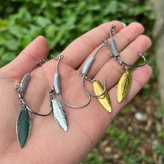 Lưỡi Móc Mồi Mềm có thìa - Lưỡi câu lure đa năng chuyên móc mồi mềm - Lưỡi lá rẻ