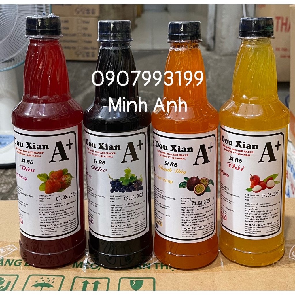 Siro Douxian chai 650g đủ vị